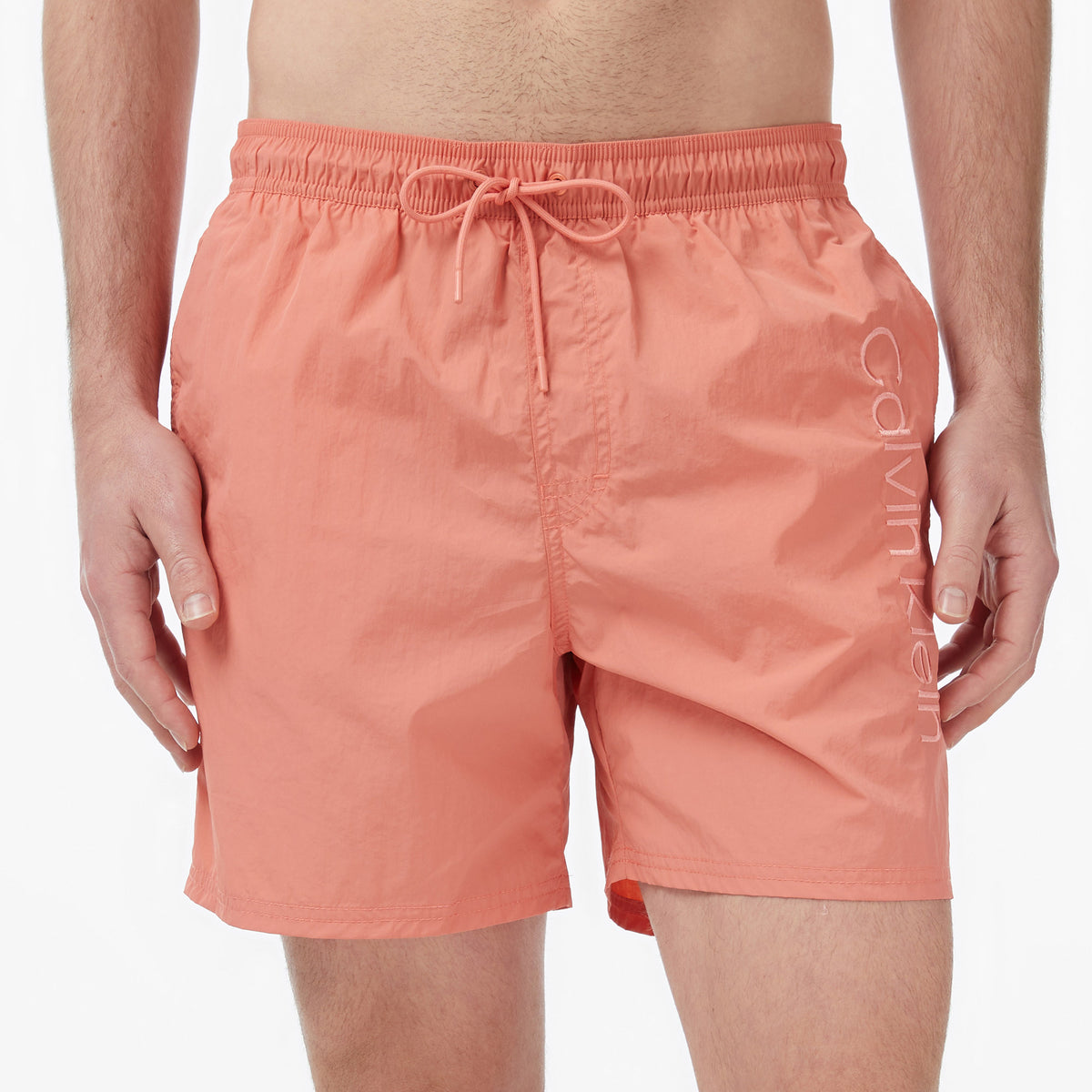 Calvin Klein Medium Drawstring Erkek Turuncu Deniz Şortu
