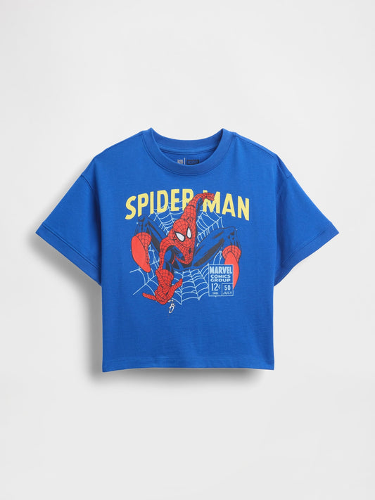 Mavi Marvel Oversized Grafik Baskılı T-shirt