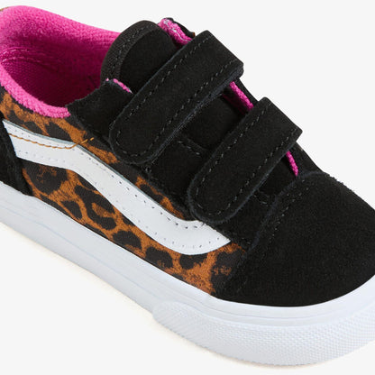 Vans Old Skool Leopar Desenli Bebek Siyah Sneaker