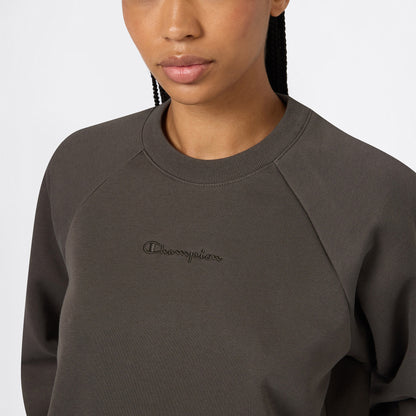 Champion Crewneck Kadın Haki Sweatshirt