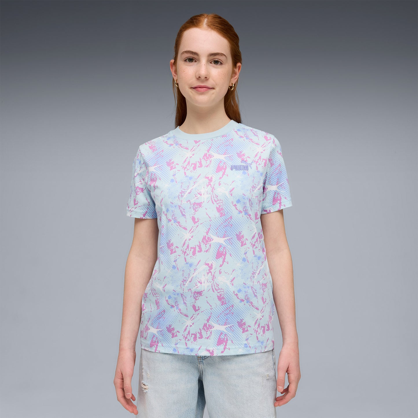 Puma Tweenerverse Çocuk Mavi T-shirt