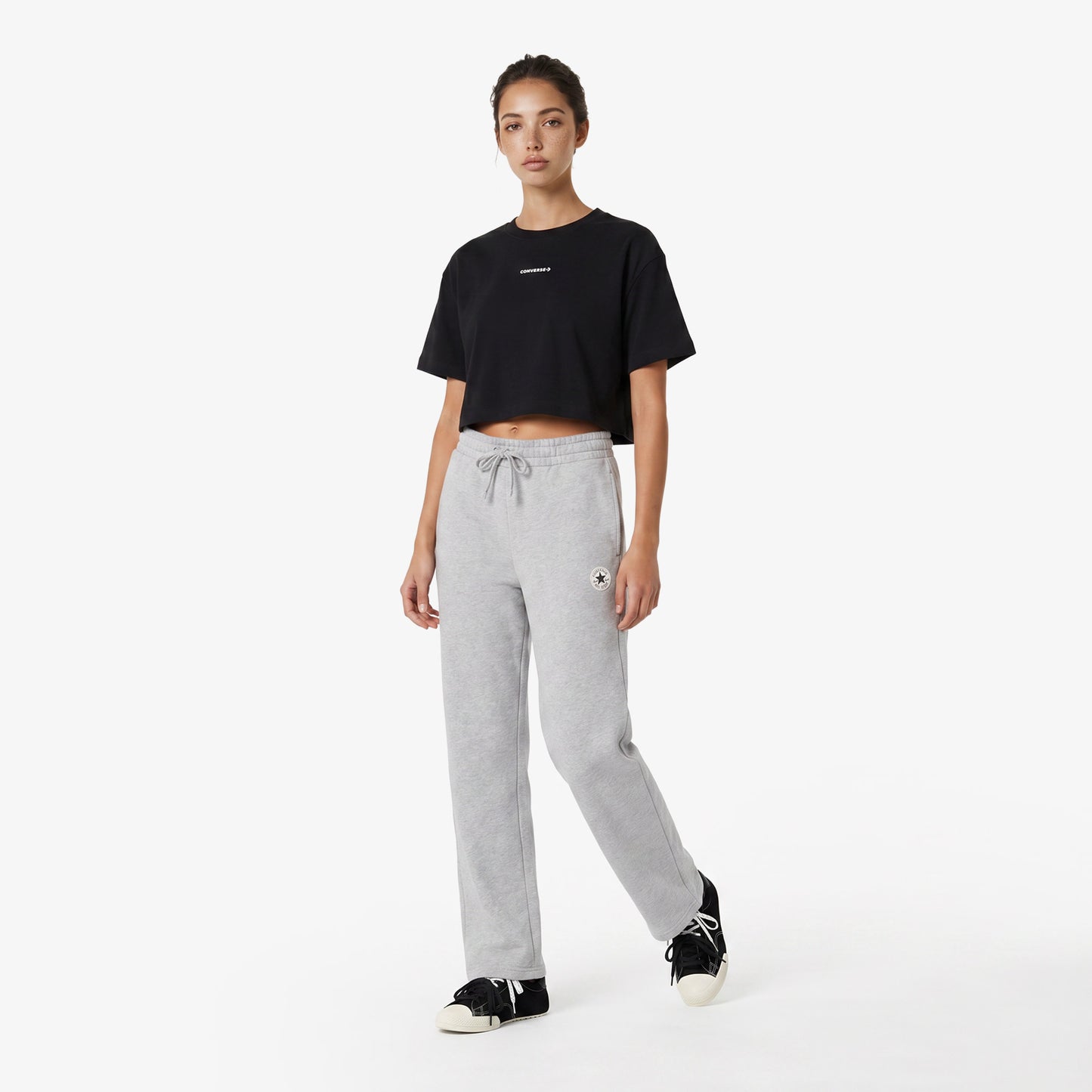 Converse Regular Fit Kadın Gri Eşofman Altı