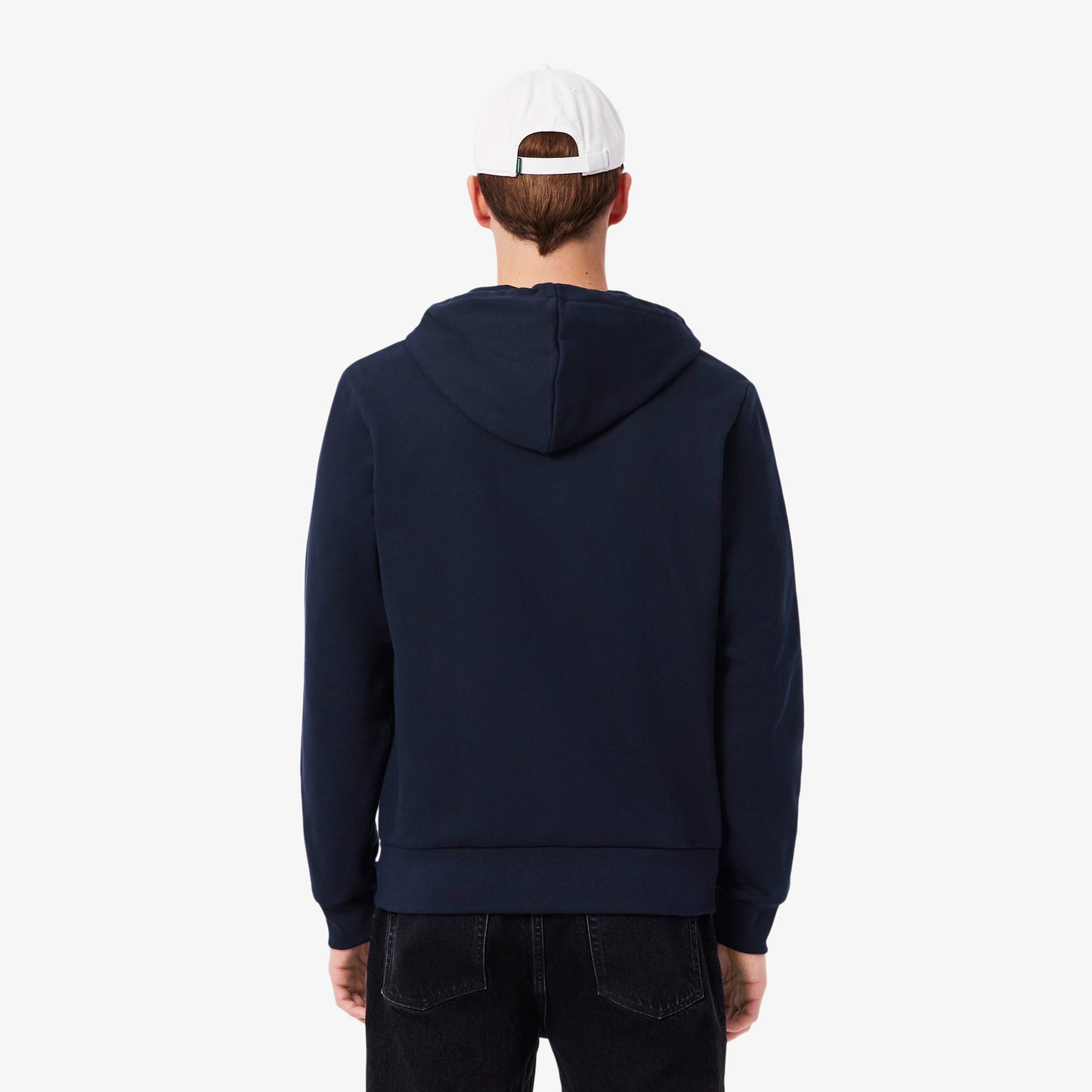 Lacoste Erkek Classic Fit Kapüşonlu Renk Bloklu Lacivert Sweatshirt