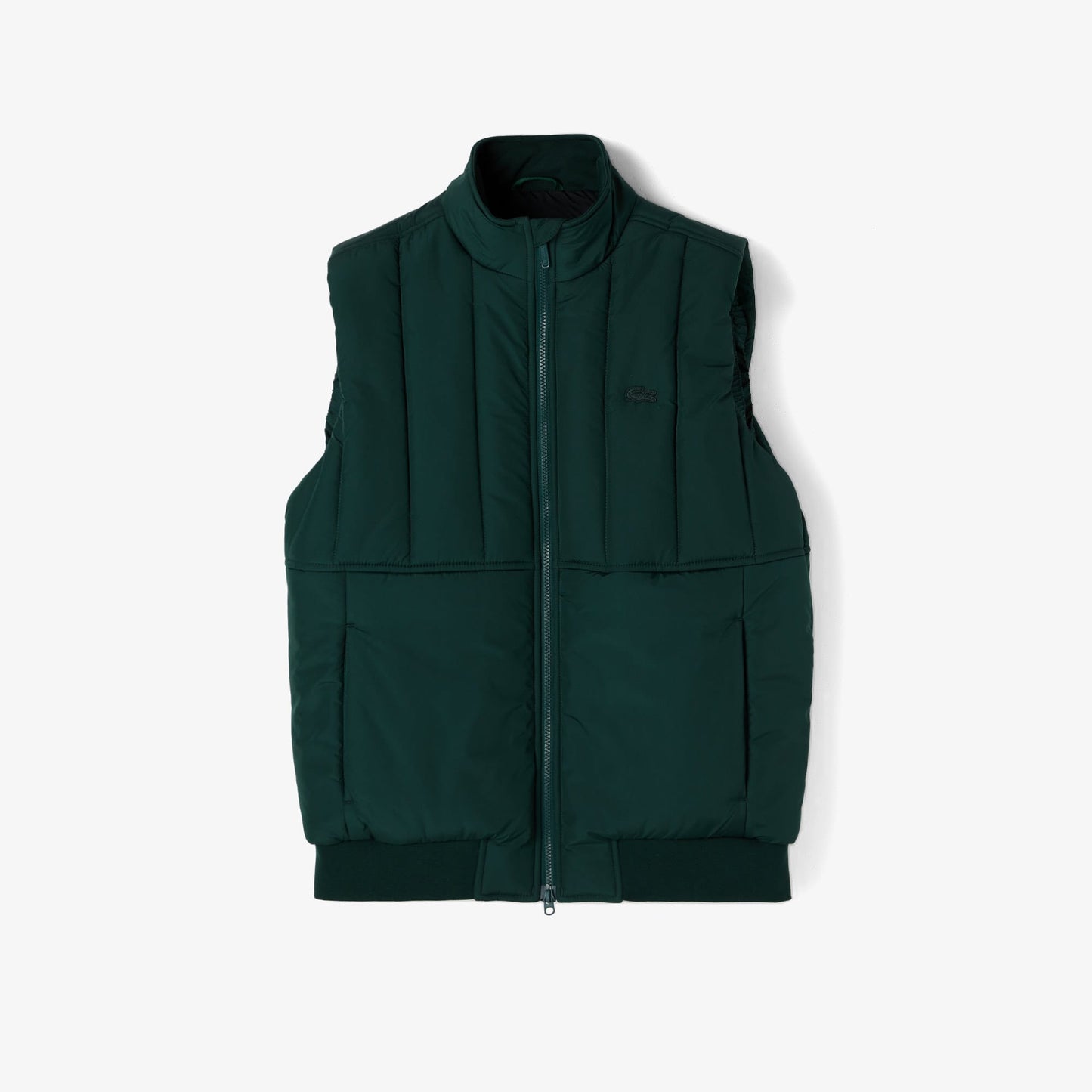 Lacoste Erkek Dik Yaka Koyu Yeşil Yelek