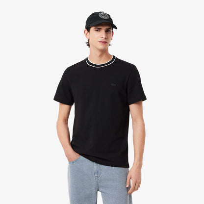 Lacoste Erkek Regular Fit Bisiklet Yaka Siyah T-shirt