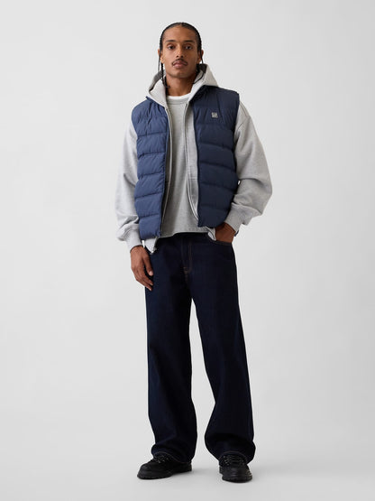 Mavi Relaxed Puffer Şişme Yelek
