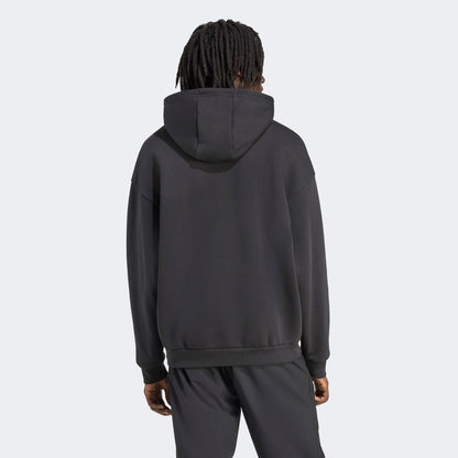 Adidas Çizgili Kapüşonlu Siyah Sweatshirt
