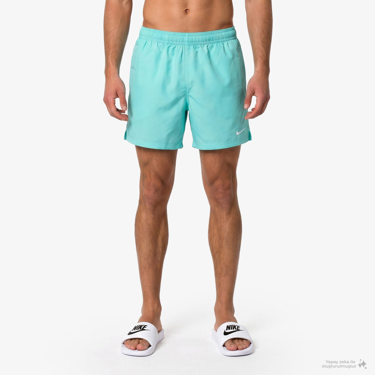 Nike Swim Breaker Solid Essential Erkek Mavi Deniz Şortu