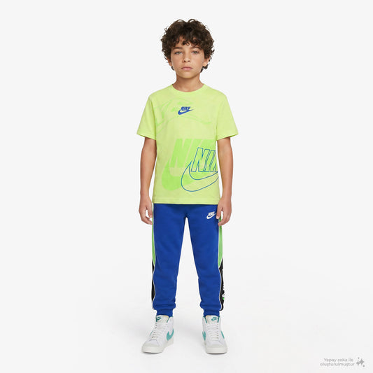 Nike Victory Lap Fleece Çocuk Mavi Eşofman Altı