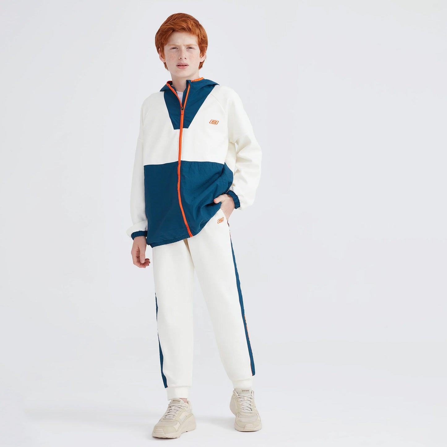 Skechers B Heavy Weight Fleece Jogger Çocuk Beyaz Eşofman Altı