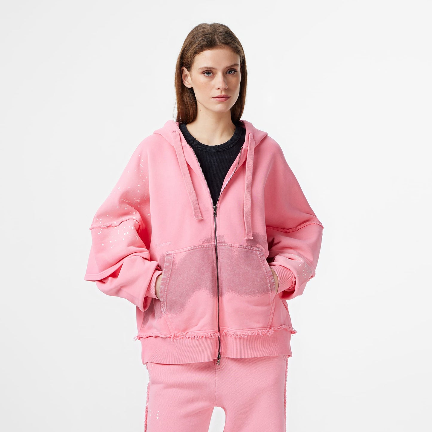 Les Benjamins Regular Fit Kadın Pembe Sweatshirt