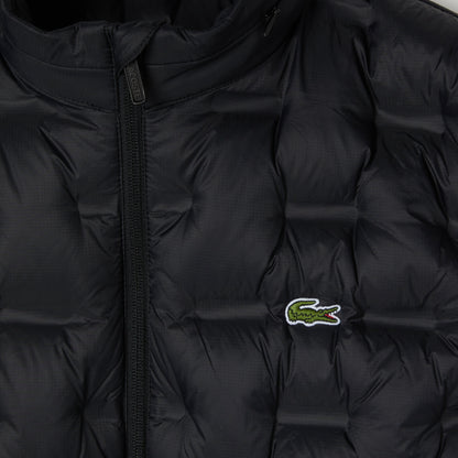 Lacoste Erkek Dik Yaka Kapitone Siyah Yelek