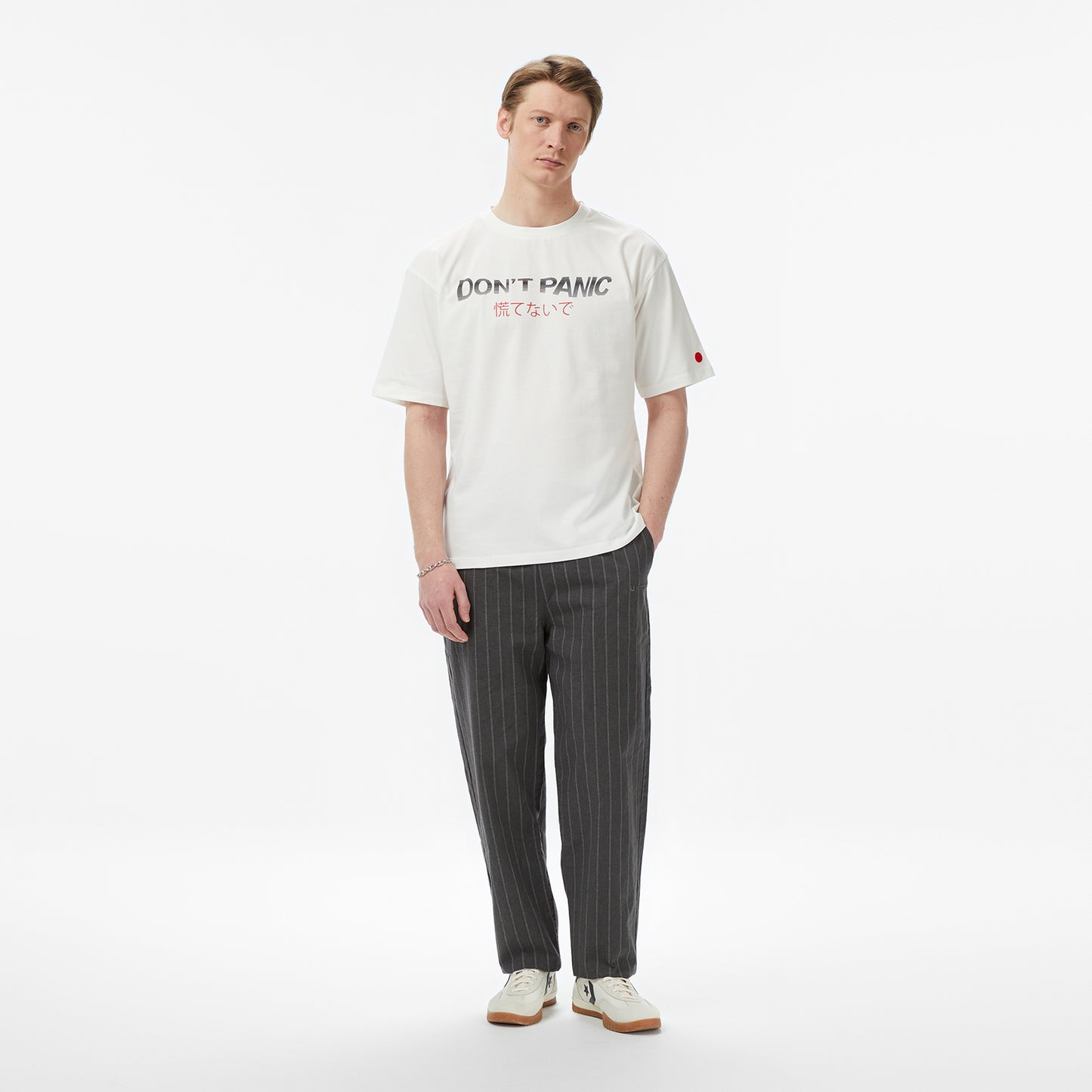United4 Regular Fit Erkek Bej T-shirt