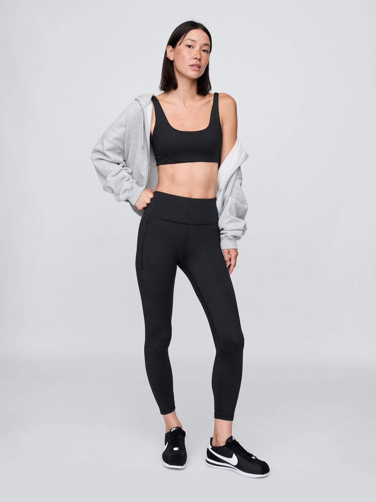 Siyah Gapfit High Rise Geri Dönüştürülmüş Legging Tayt