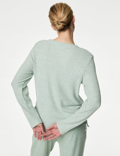 Regular Fit Waffle Pijama Üstü