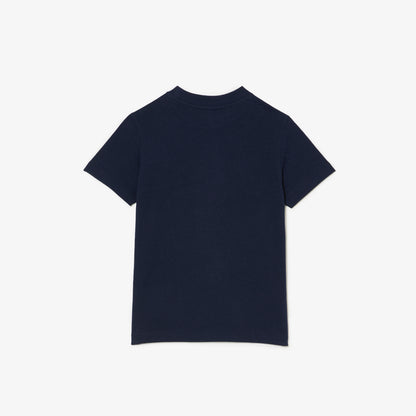 Lacoste Bisiklet Yaka Çocuk Lacivert T-shirt