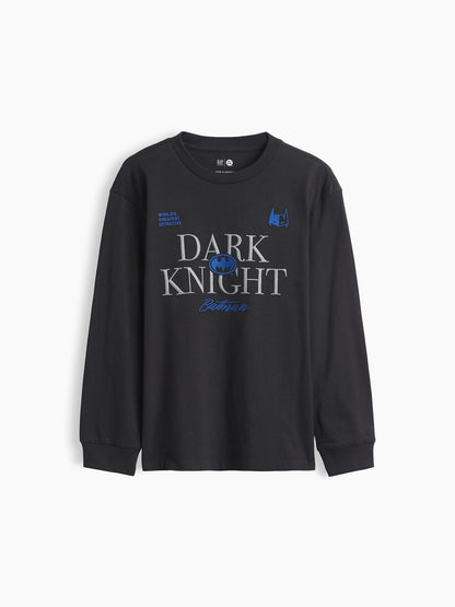 Siyah Batman Relaxed Grafik Baskılı T-shirt
