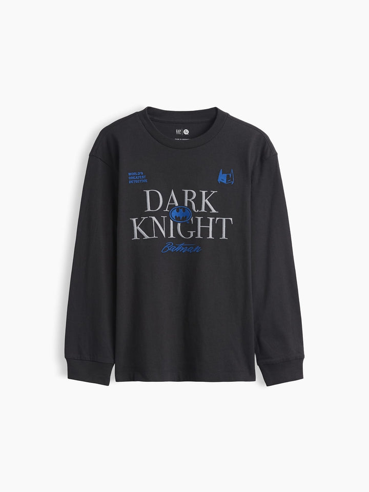 Siyah Batman Relaxed Grafik Baskılı T-shirt