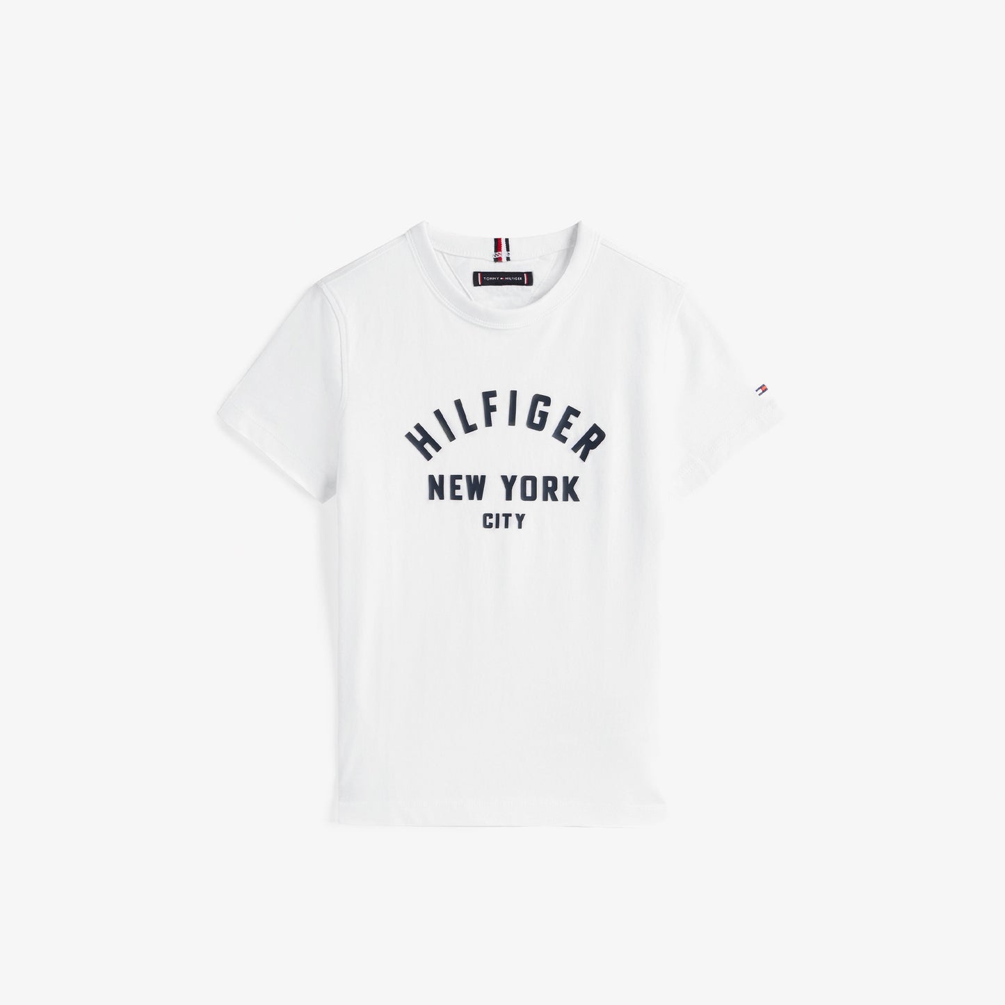 Tommy Hilfiger Curved Çocuk Beyaz T-shirt