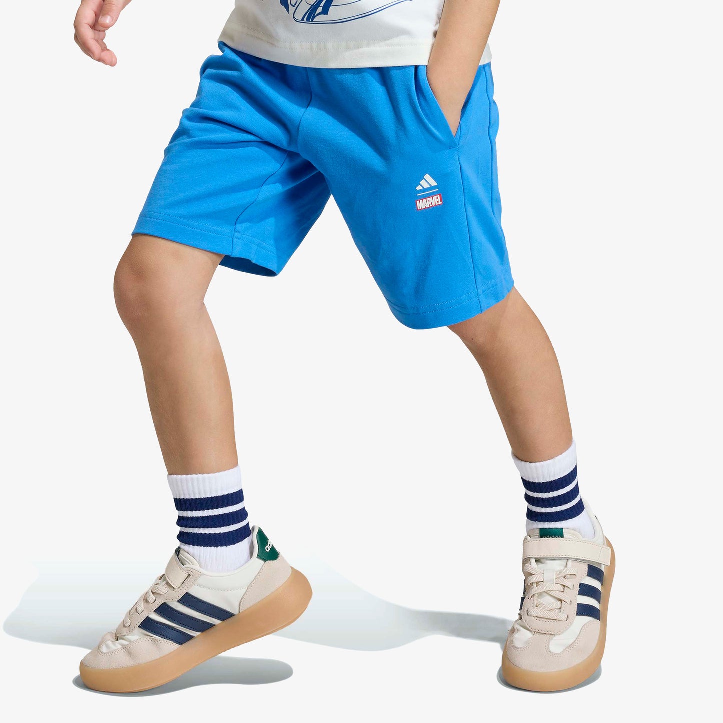 Adidas Lk Marvel Çocuk Mavi Şort Takım