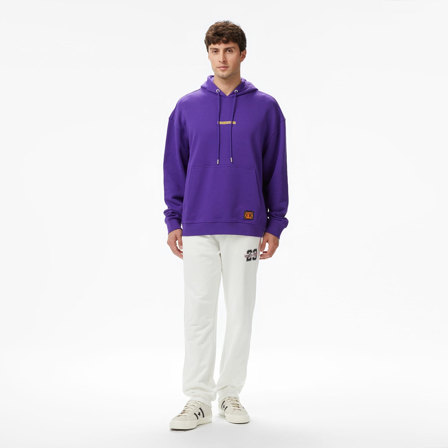 Les Benjamins Essentials 703 Erkek Mor Sweatshirt