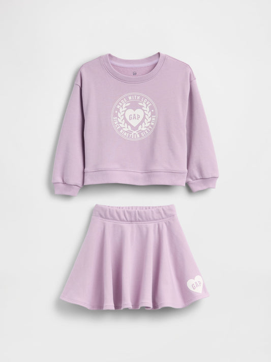 Lila Vintagesoft Terry Logo Etek Takım