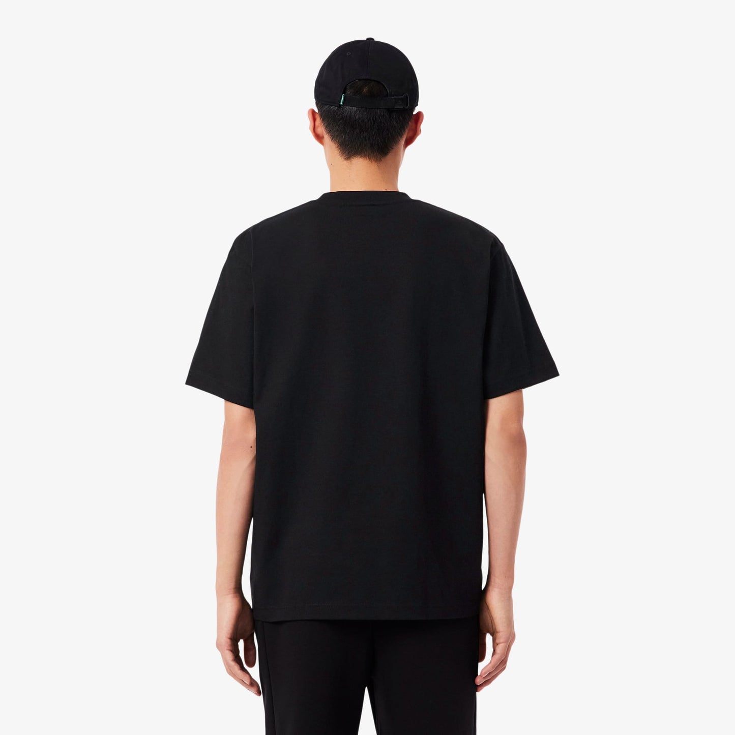 Lacoste Erkek Relaxed Fit Bisiklet Yaka Siyah T-shirt