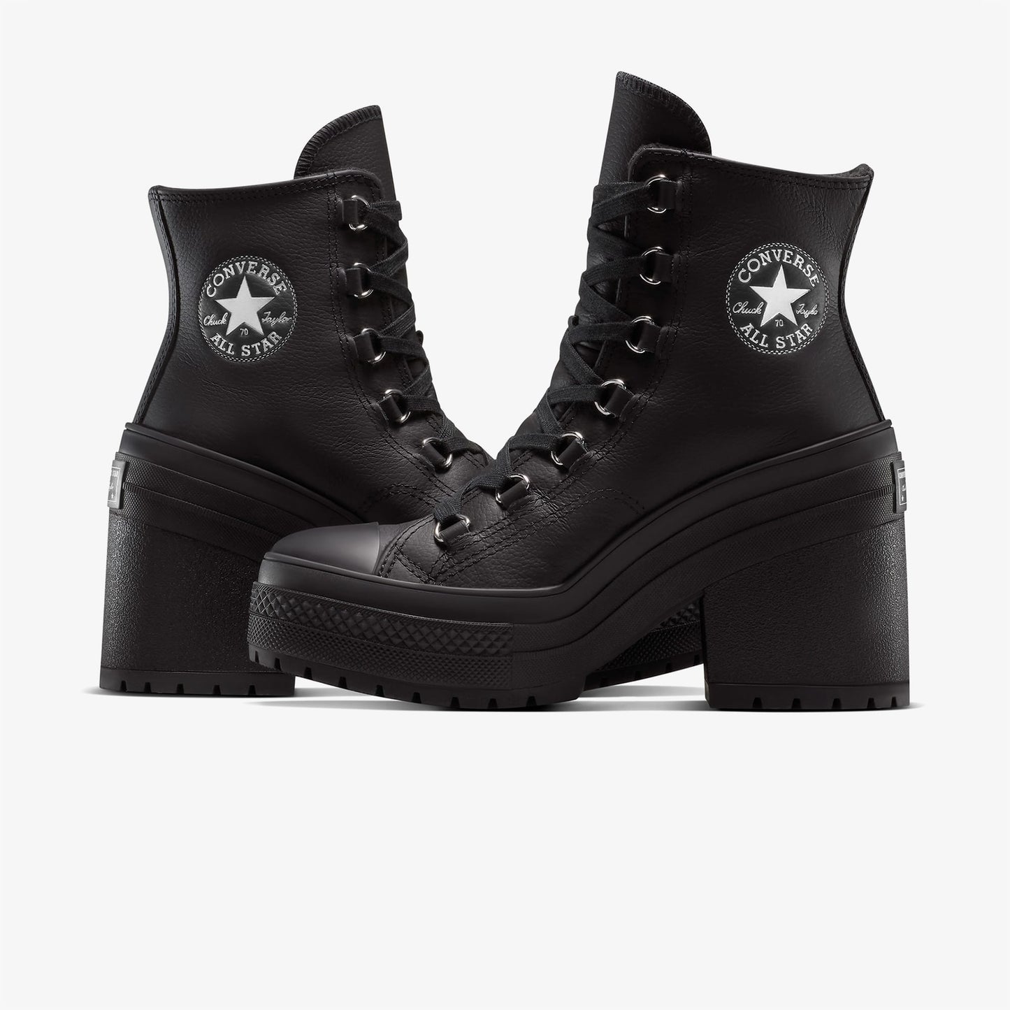 Converse Chuck 70 De Luxe Heel Leather High Top Kadın Siyah Sneaker