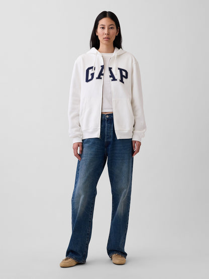 Lacivert Vintagesoft Arch Logo Tam Fermuarlı Sweatshirt