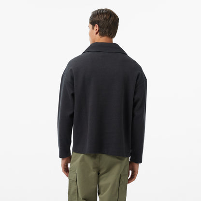 Calvin Klein Brushed Zip Pullover Erkek Siyah Sweatshirt