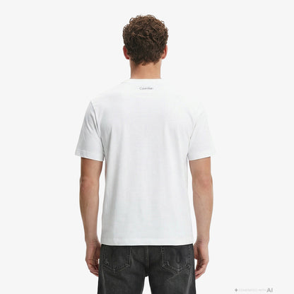 Calvin Klein 16s March Graphic Seasonal Erkek Beyaz T-shirt