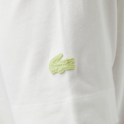Lacoste Erkek Relaxed Fit Bisiklet Yaka Krem T-shirt