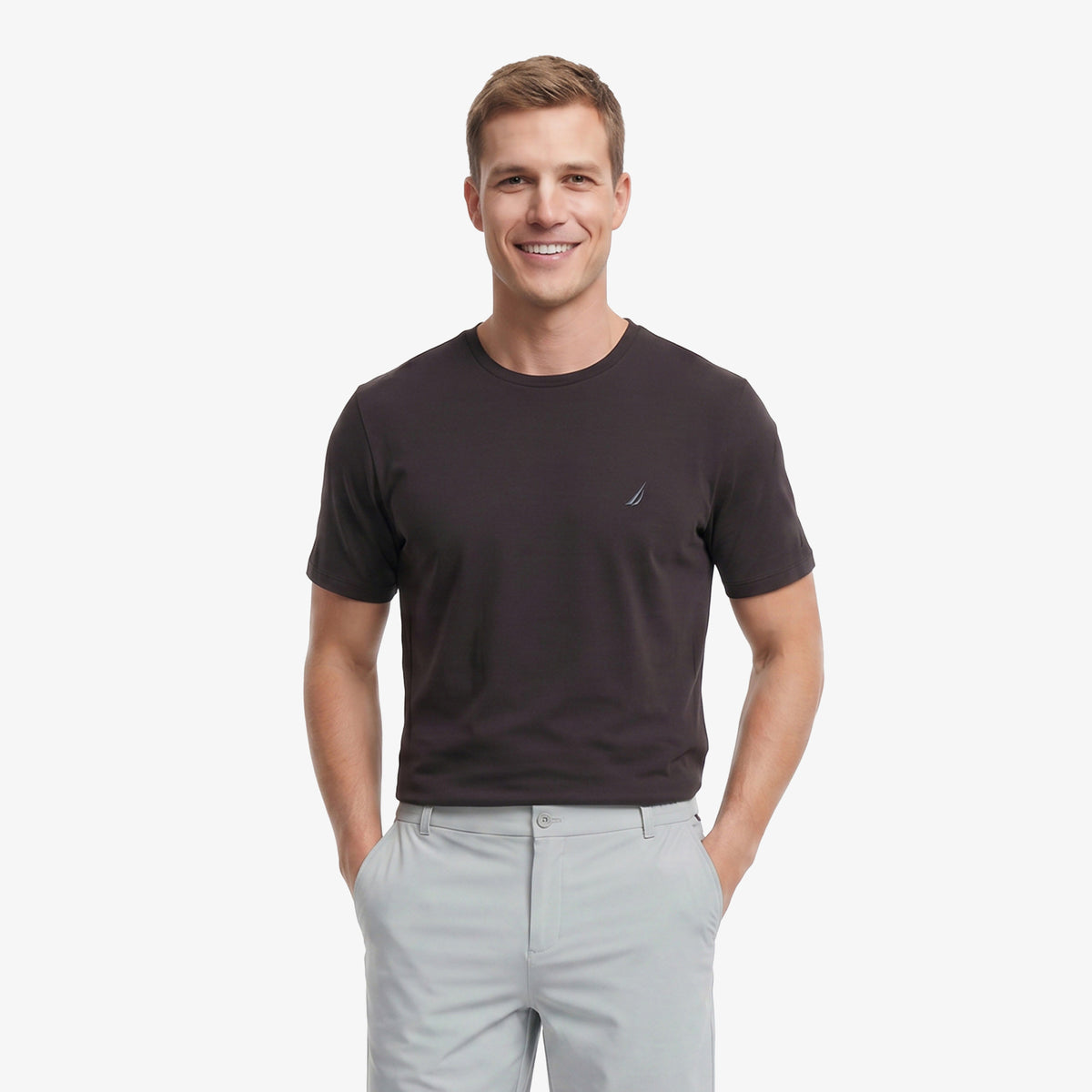 Nautica Erkek Kahverengi Regular Fit T-shirt