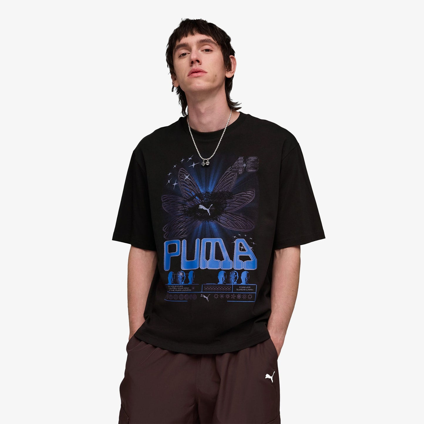 Puma Graphic Erkek Siyah T-shirt