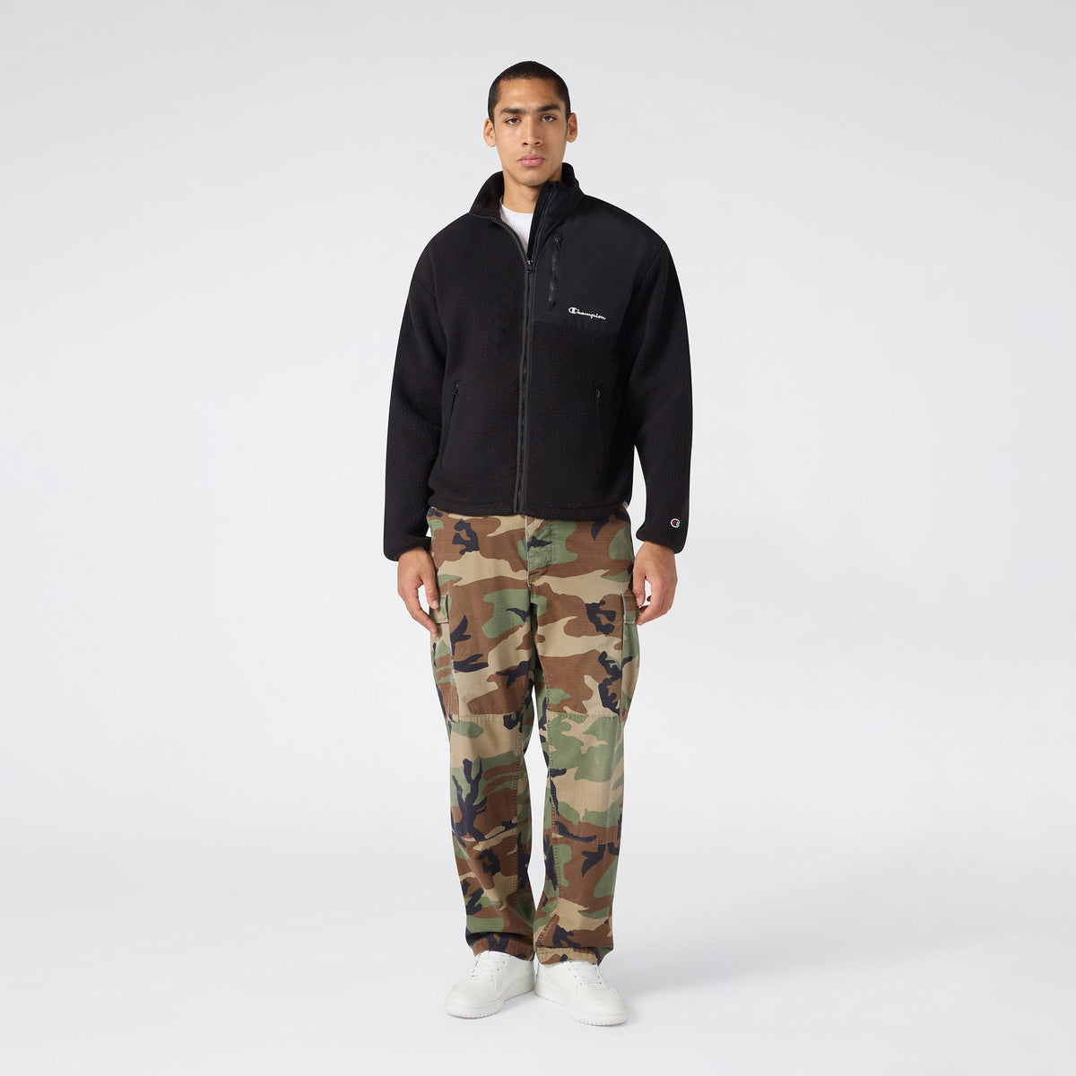 Champion Full Zip Top Erkek Siyah Sweatshirt