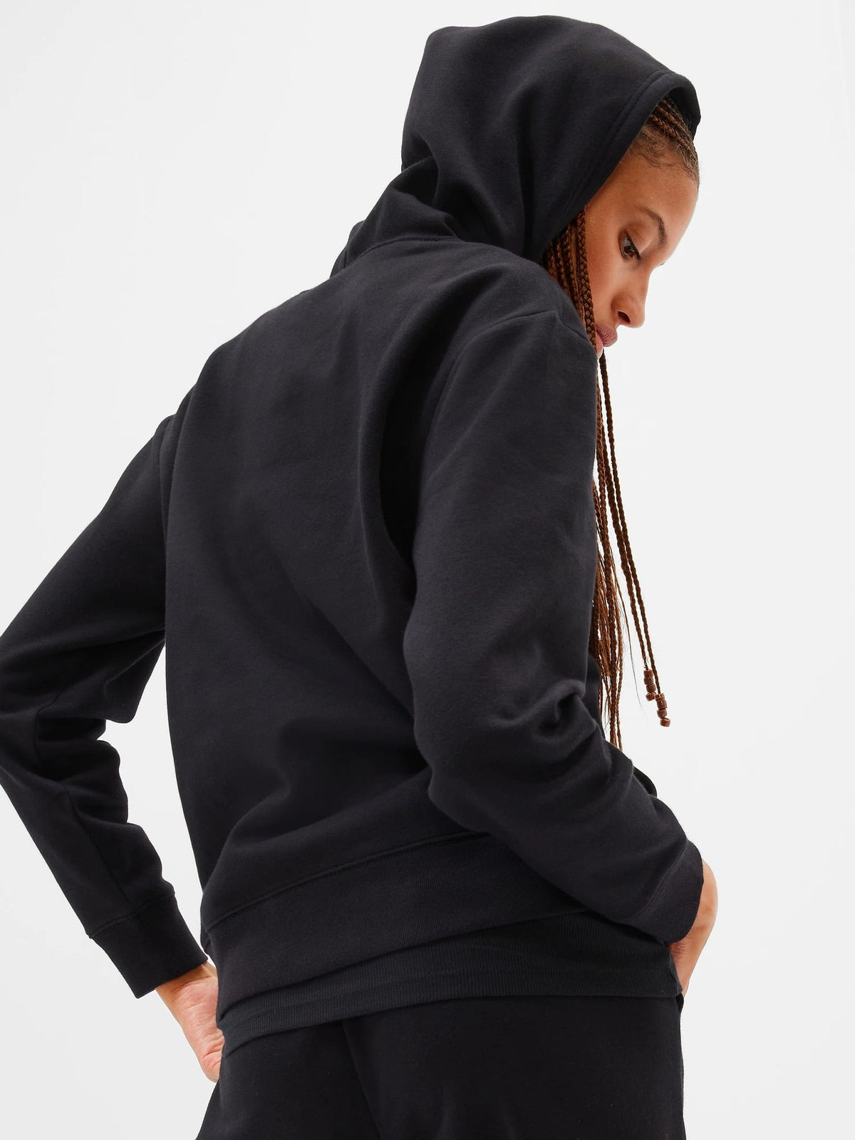 Siyah Gap Logo Fleece Sweatshirt