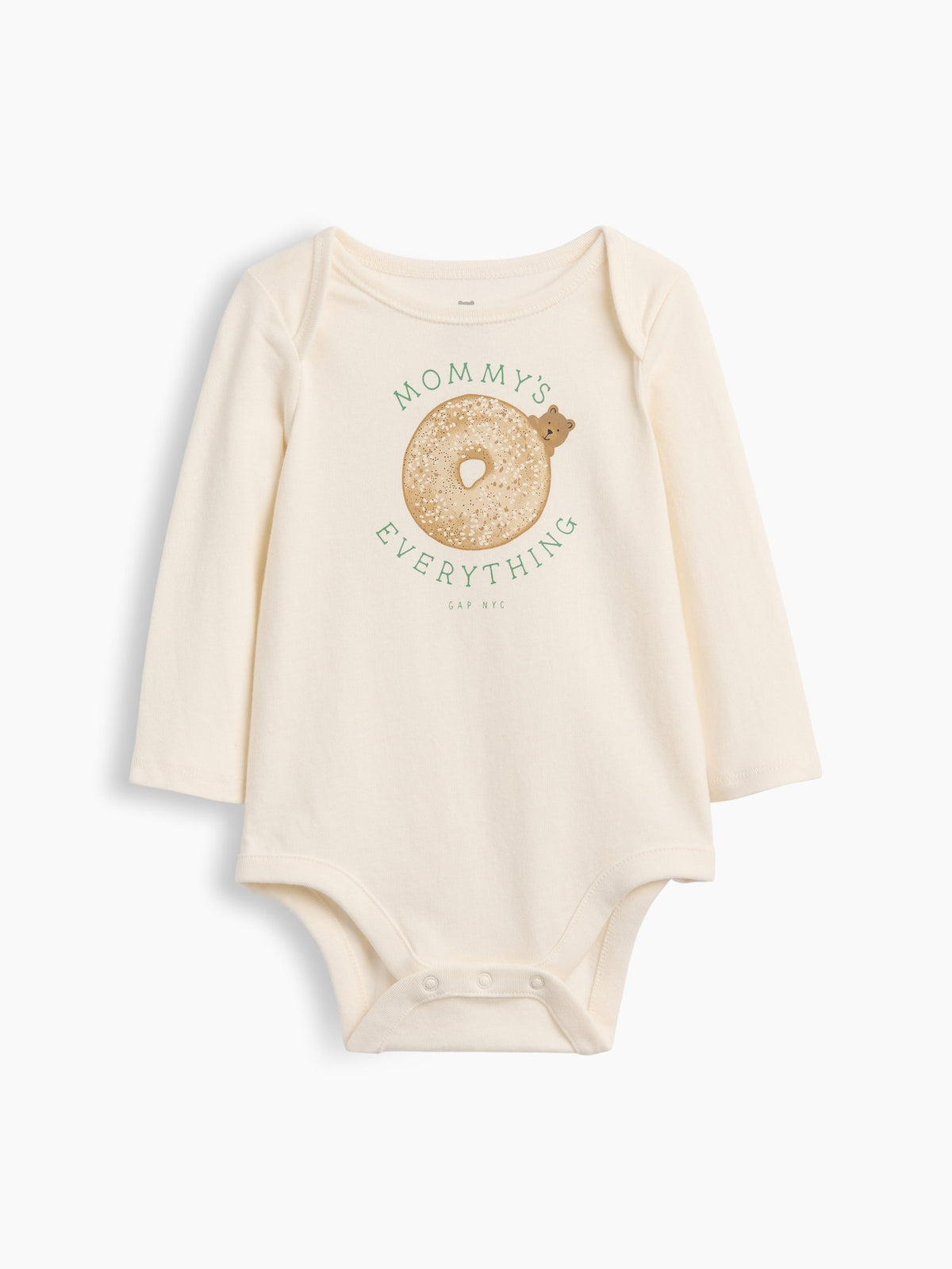 Kırık Beyaz First Favorites Organik Pamuk Grafik Baskılı Bodysuit