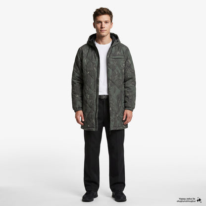 United4 Regular Fit Erkek Yeşil Mont