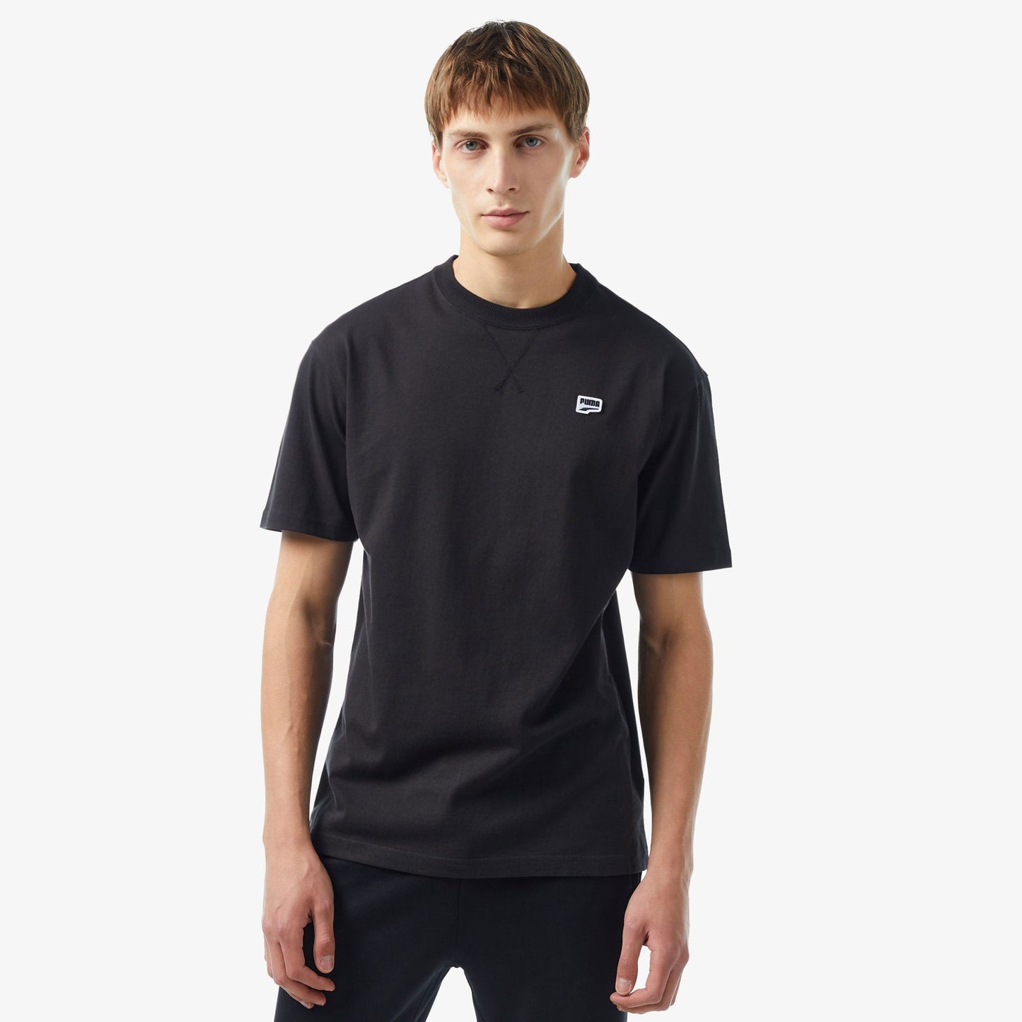 Puma Downtown Badge Erkek Siyah T-shirt
