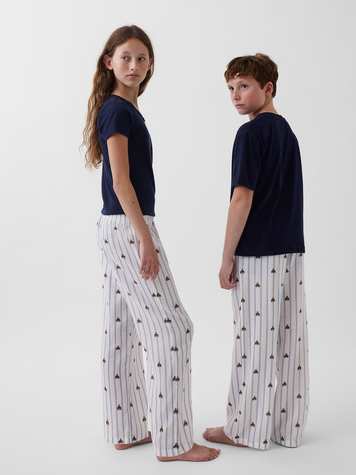 Beyaz Recycled Flannel Pijama Altı