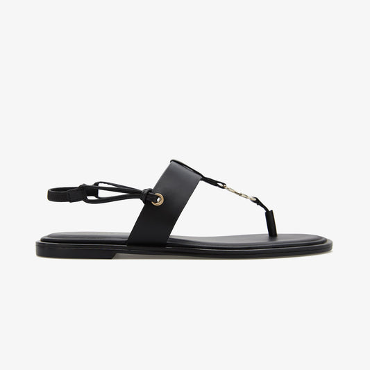Calvin Klein Round Flat Kadın Siyah Sandalet
