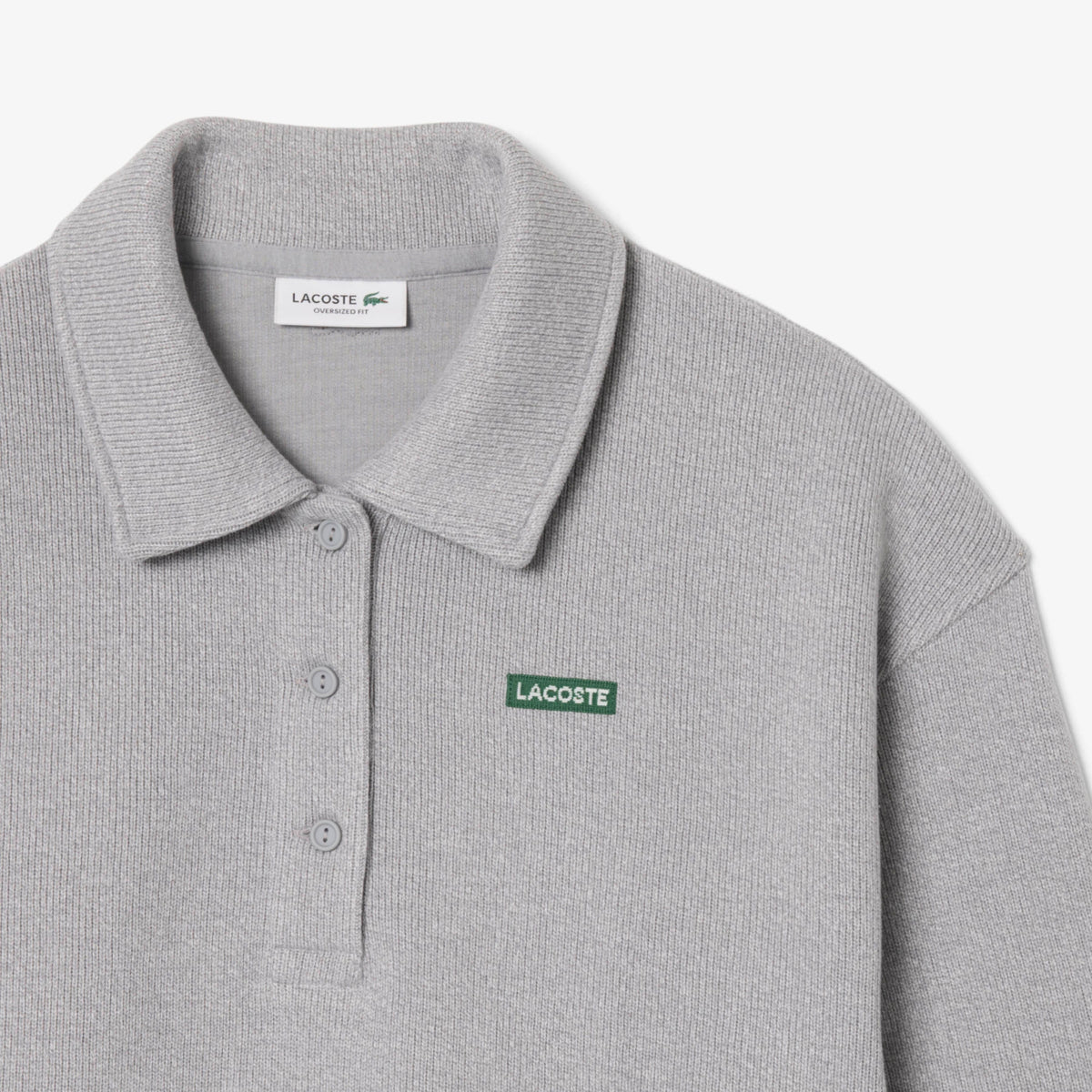 Lacoste Oversize Fit Kadın Gri Sweatshirt