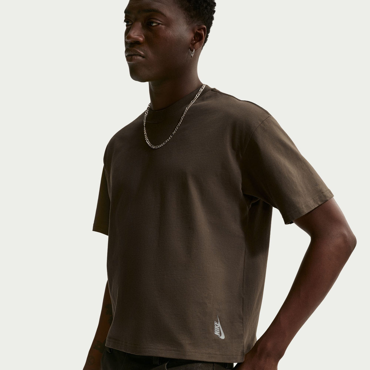 Nike Sportswear Boxy Erkek Kahverengi T-shirt