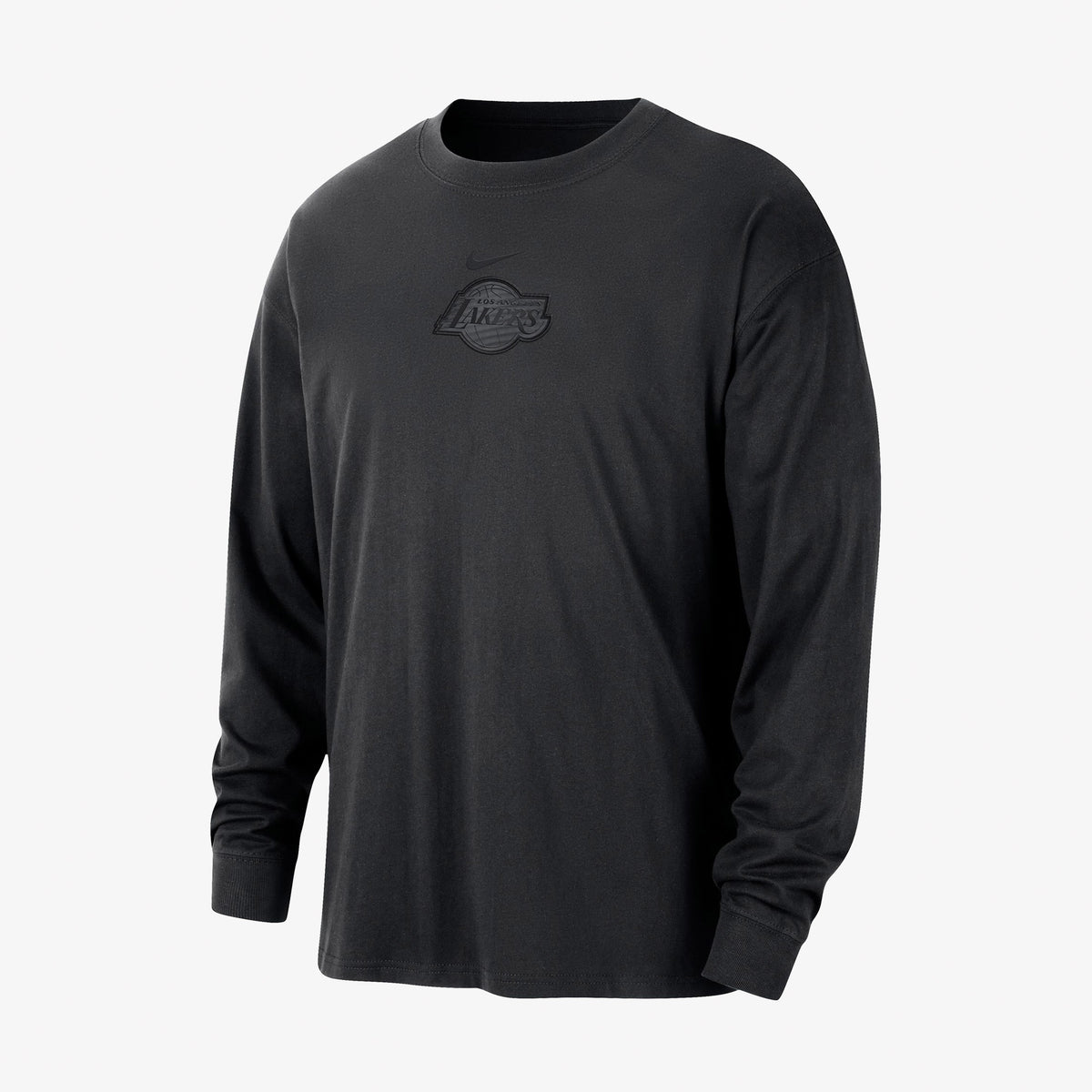 Nike Nba Courtside Premium Essential Los Angeles Lakers Erkek Siyah Uzun Kollu T-shirt