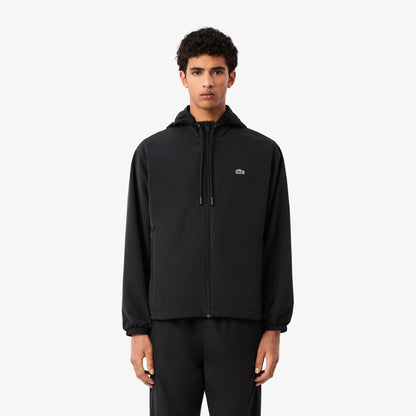 Lacoste Classic Erkek Kapüşonlu Siyah Mont
