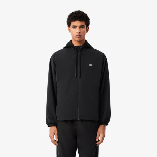 Lacoste Classic Erkek Kapüşonlu Siyah Mont
