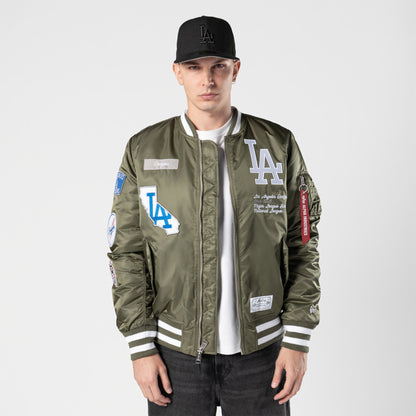 Alpha Industries X New Era La Dodgers Ma-1 Bomber Erkek Yeşil Mont