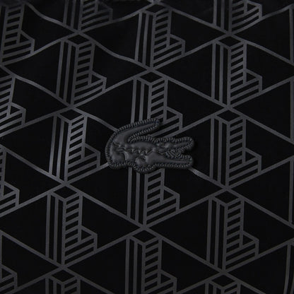 Lacoste Kadın Kapüşonlu Monogram Siyah Mont