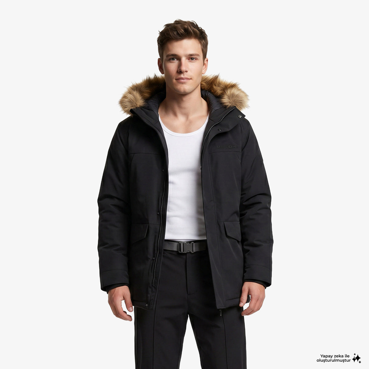 United4 Regular Fit Erkek Siyah Mont