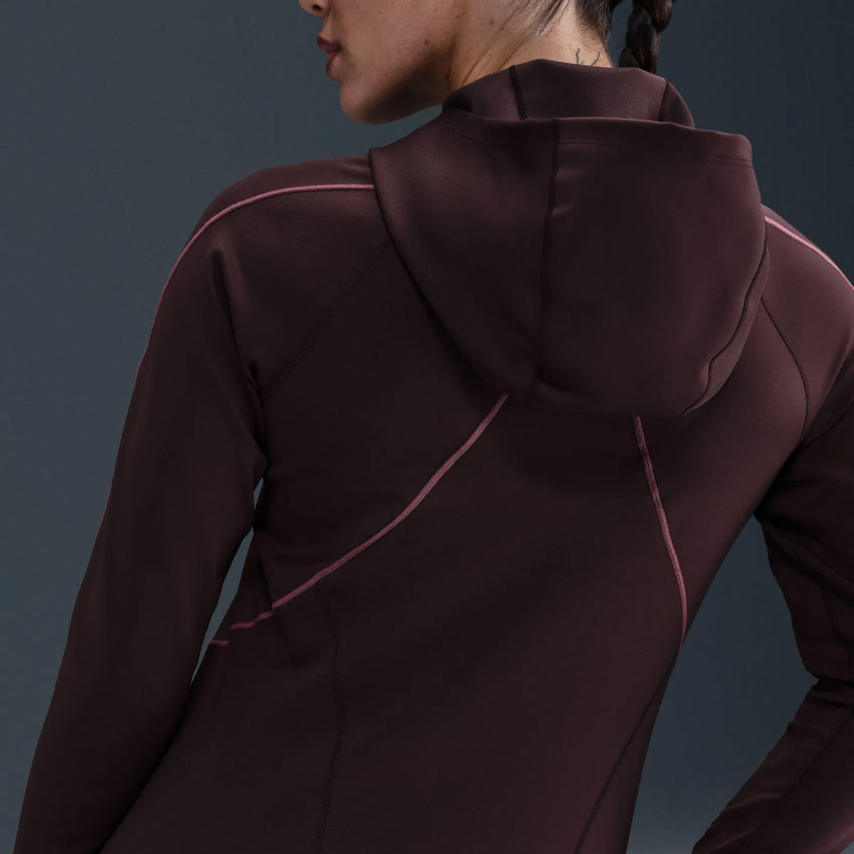 Nike Universa Dri-fıt Slim Hooded Long-sleeve Kadın Bordo Koşu Sweatshirt